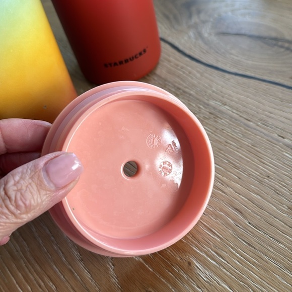 2 Starbucks Rainbow Tumblers Stainless Steele screw magnetic top Straw - Picture 11 of 12